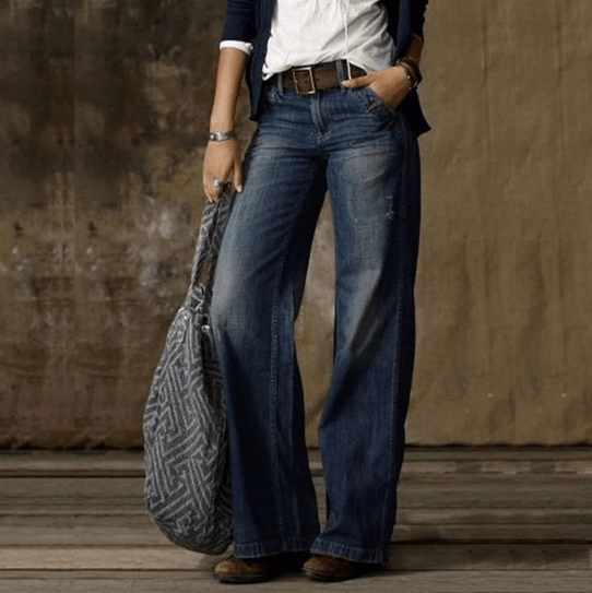 Elisa - Jean en denim - Coupe large et tendance