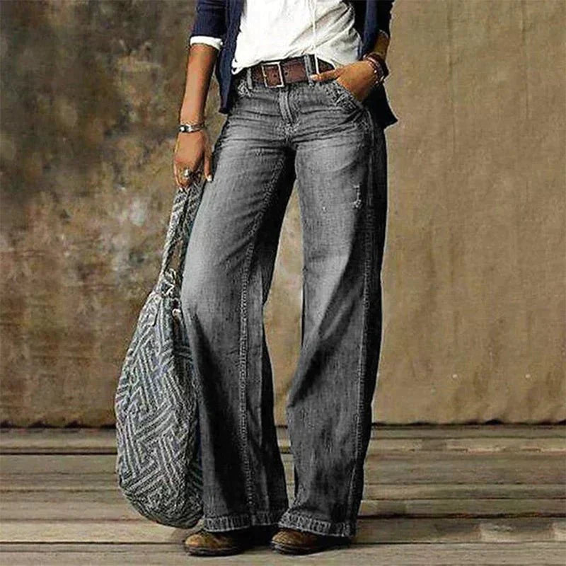Elisa - Jean en denim - Coupe large et tendance