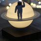 Veilleuse 3D Planète - Lampe de Table Créative Blanche pour Chambre d'Enfant