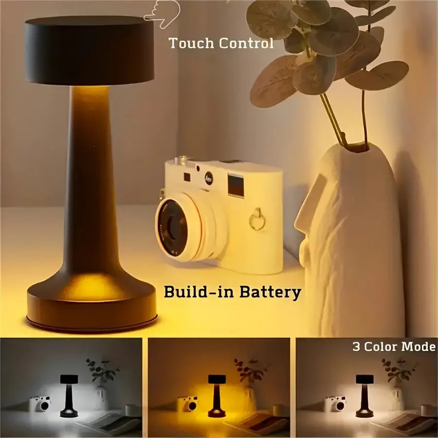 AuroraDesk - Lampe de bureau LED USB rechargeable avec commande tactile