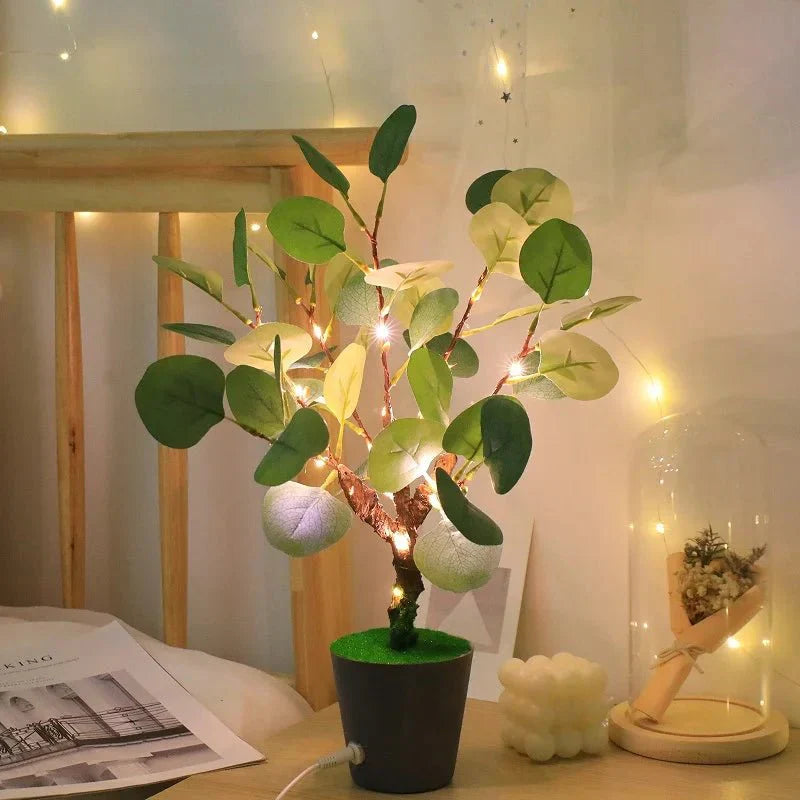 Lampe de chevet LED design branche de sapin