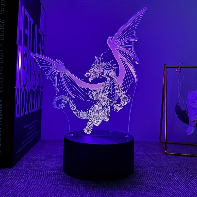 Lumière Dino - Veilleuse 3D Dinosaure à commande tactile et éclairage RGB