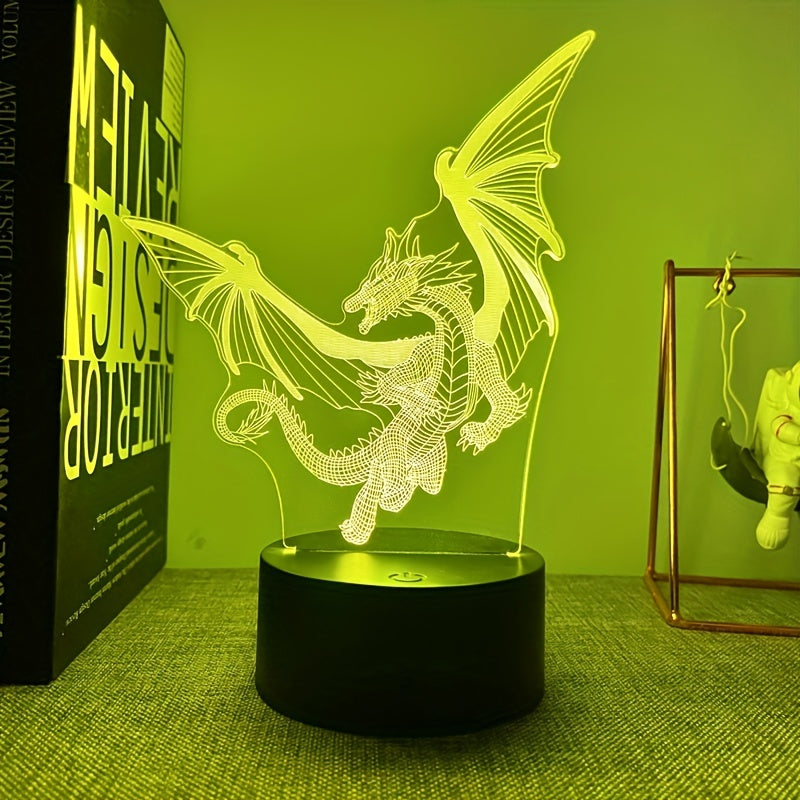 Lumière Dino - Veilleuse 3D Dinosaure à commande tactile et éclairage RGB