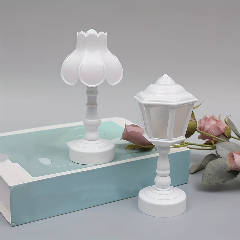 LumiDeco - Mini Lampe de Table Rétro LED pour Décoration Intérieure et Veilleuse