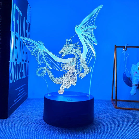 Lumière Dino - Veilleuse 3D Dinosaure à commande tactile et éclairage RGB