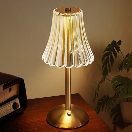 Lampe de Chevet en cristal doré élégant