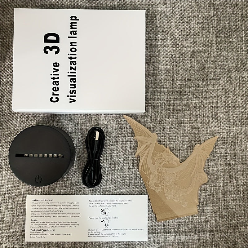 Lumière Dino - Veilleuse 3D Dinosaure à commande tactile et éclairage RGB