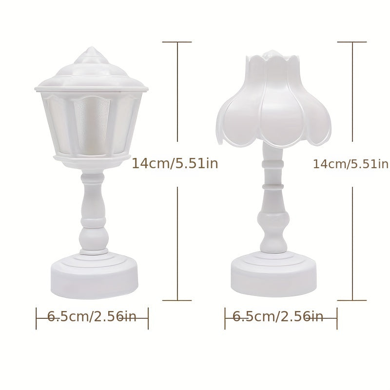 LumiDeco - Mini Lampe de Table Rétro LED pour Décoration Intérieure et Veilleuse