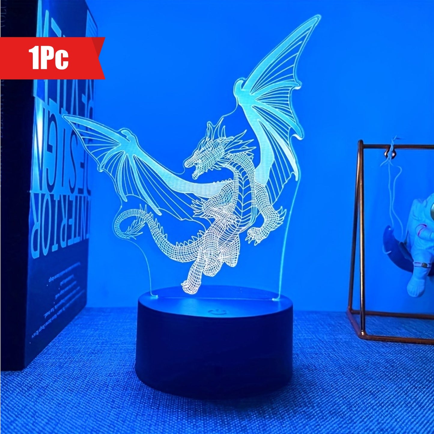 Lumière Dino - Veilleuse 3D Dinosaure à commande tactile et éclairage RGB