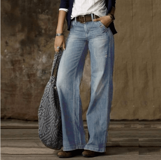 Elisa - Jean en denim - Coupe large et tendance