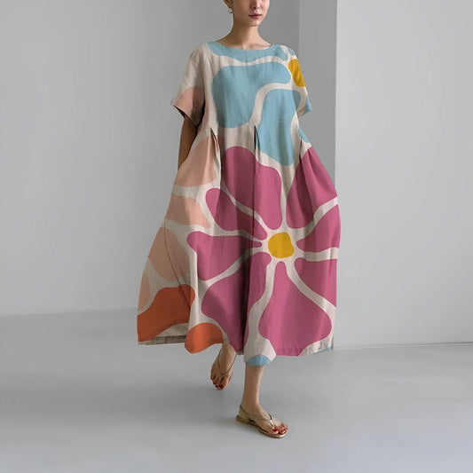Lily - Robe bohème fleurie - Coupe ample