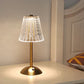 Lampe de Chevet en cristal doré élégant