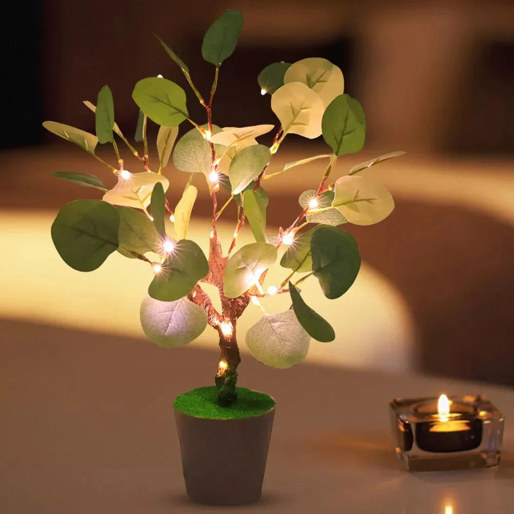 Lampe de chevet LED design branche de sapin